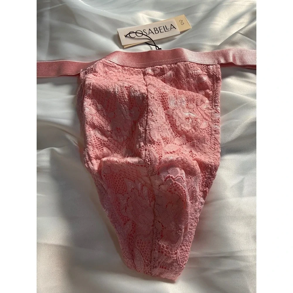Cosabella Men's jaipur Lace Thong Sexy Sheer Italian Designer Underwear Size XL